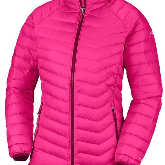 columbia pink puffer jacket